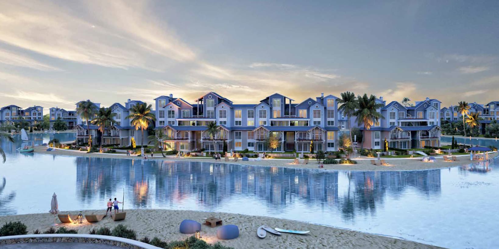 دوبلكس 3 غرف في Lagoon Beach Park - Aliva — مدينة المستقبل